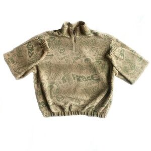 Urban Outfitters Green Quarter-Zip Sweater